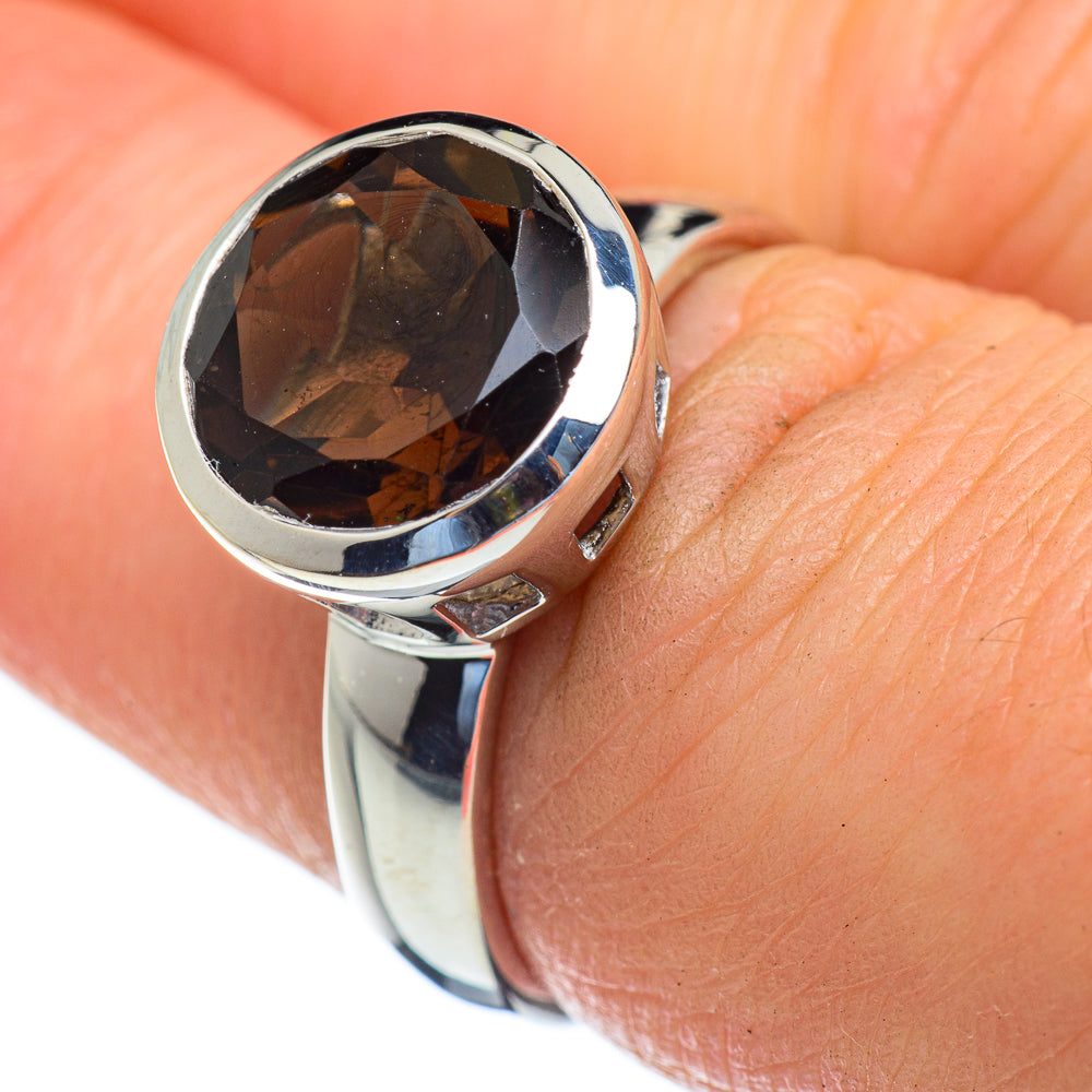 Smoky Quartz Rings handcrafted by Anasilvercos - RING47216