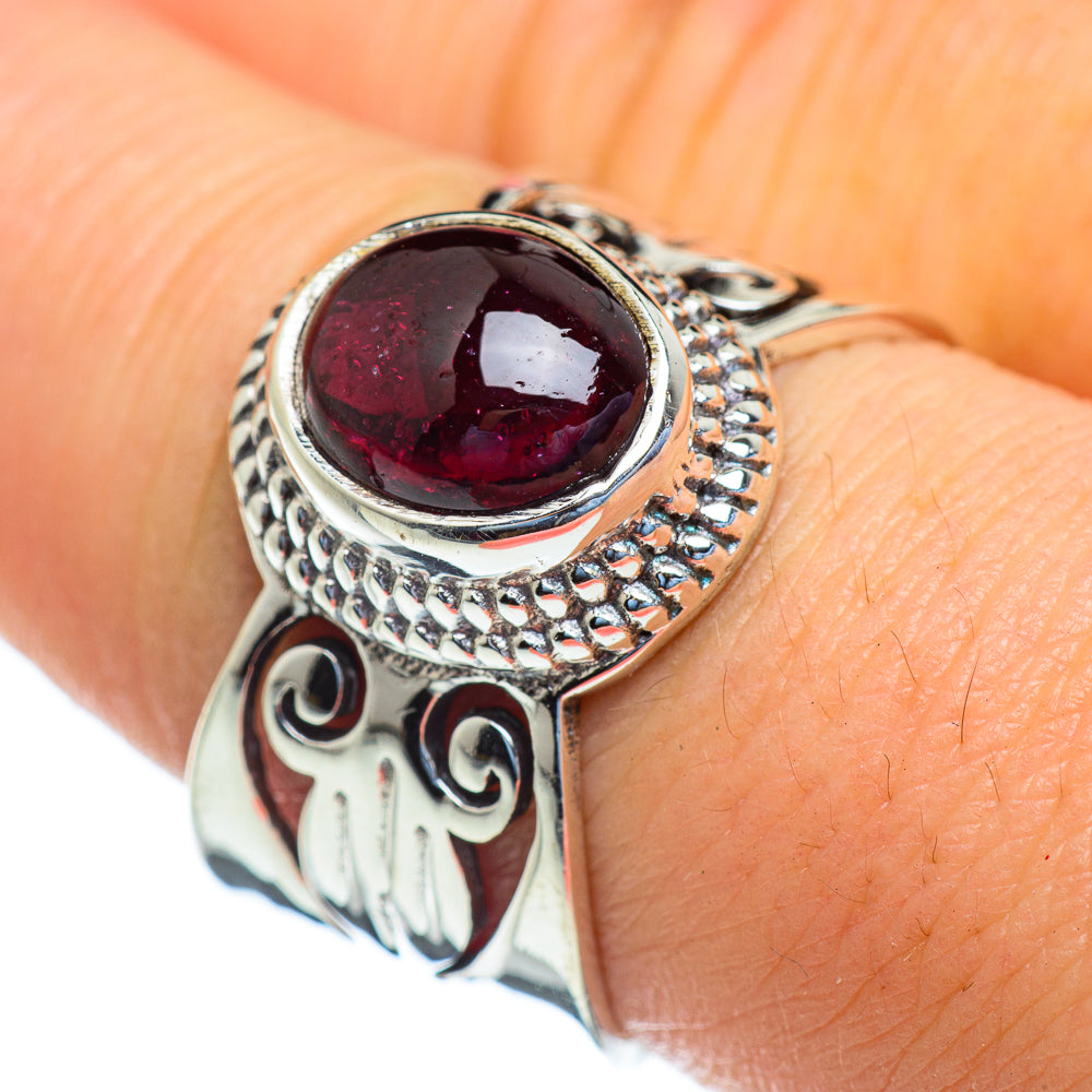 Garnet Rings handcrafted by Anasilvercos - RING47254