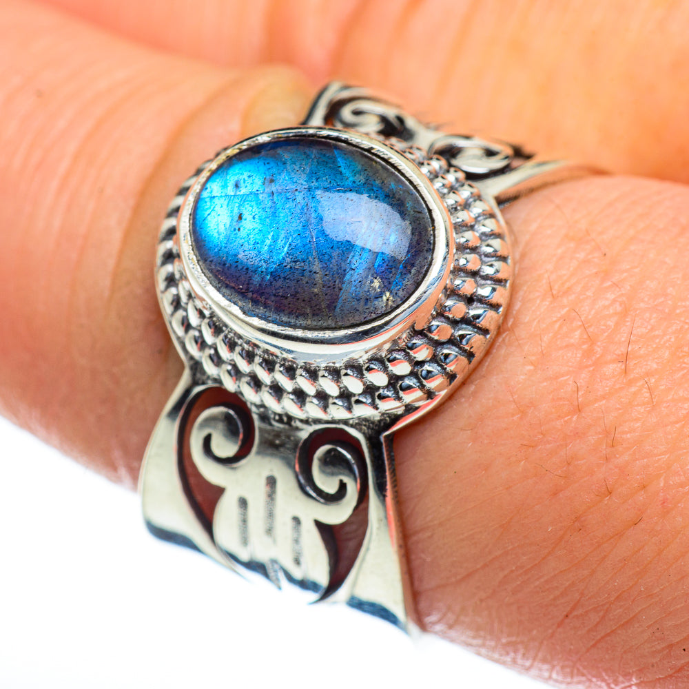 Labradorite Rings handcrafted by Anasilvercos - RING47325