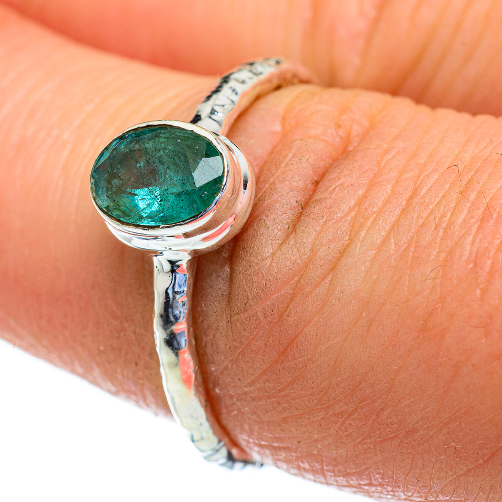 Zambian Emerald Rings handcrafted by Anasilvercos - RING47390