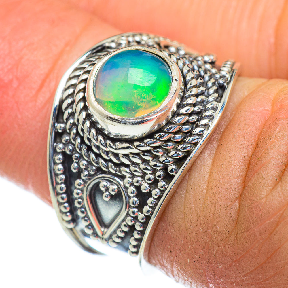 Ethiopian Opal Rings handcrafted by Anasilvercos - RING47405