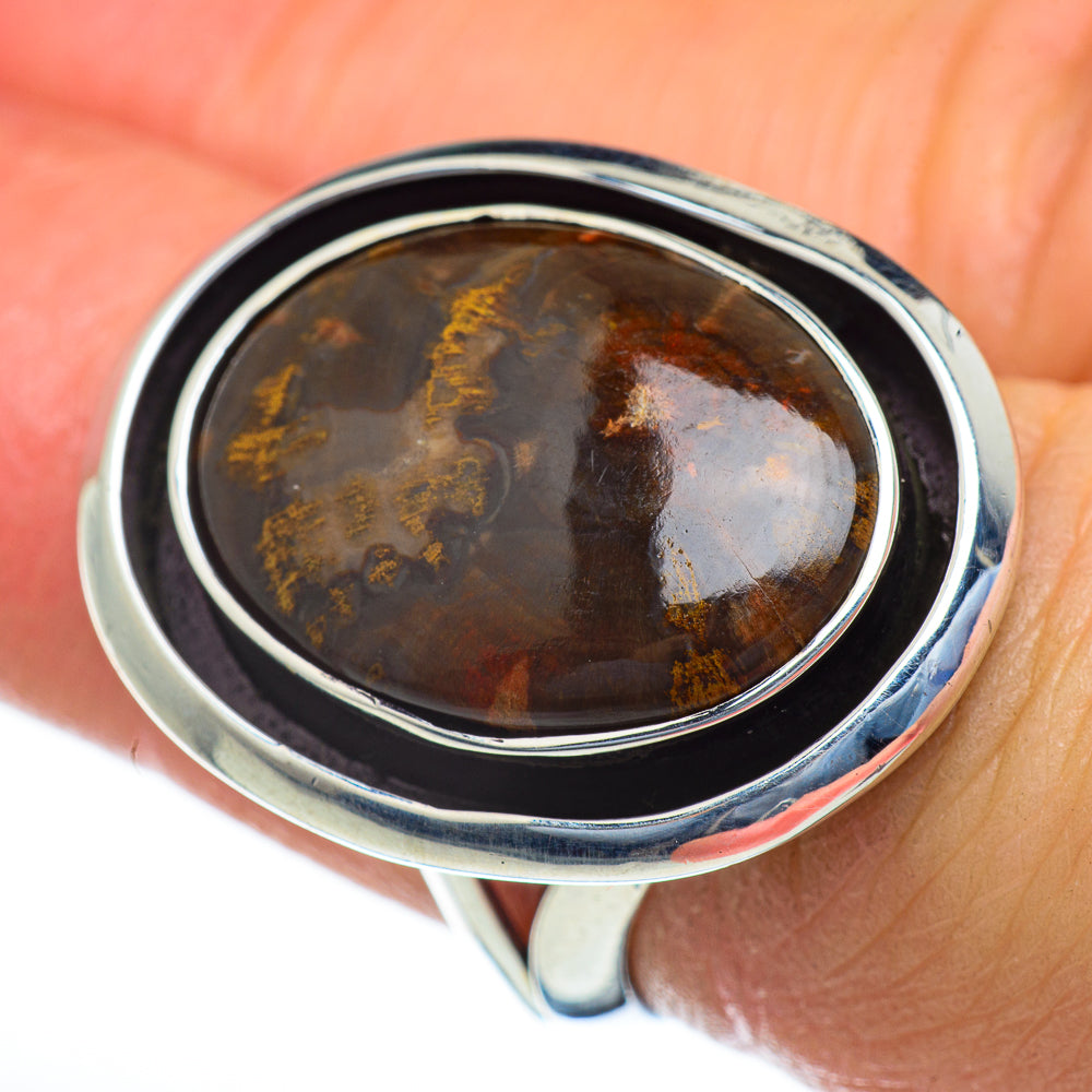 Petrified Wood Rings handcrafted by Anasilvercos - RING47416