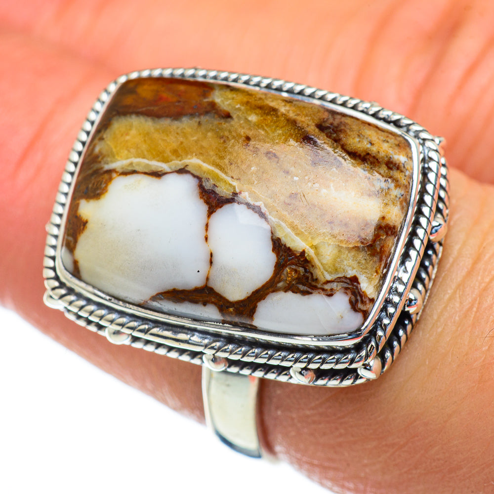 Peanut Wood Jasper Rings handcrafted by Anasilvercos - RING47473