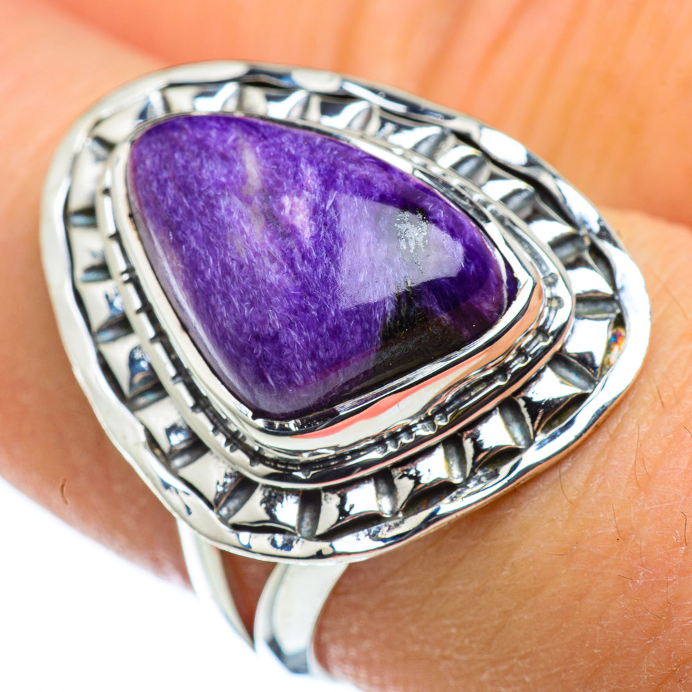 Charoite Rings handcrafted by Anasilvercos - RING47578