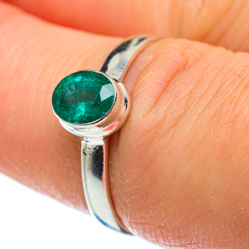 Zambian Emerald Rings handcrafted by Anasilvercos - RING47629