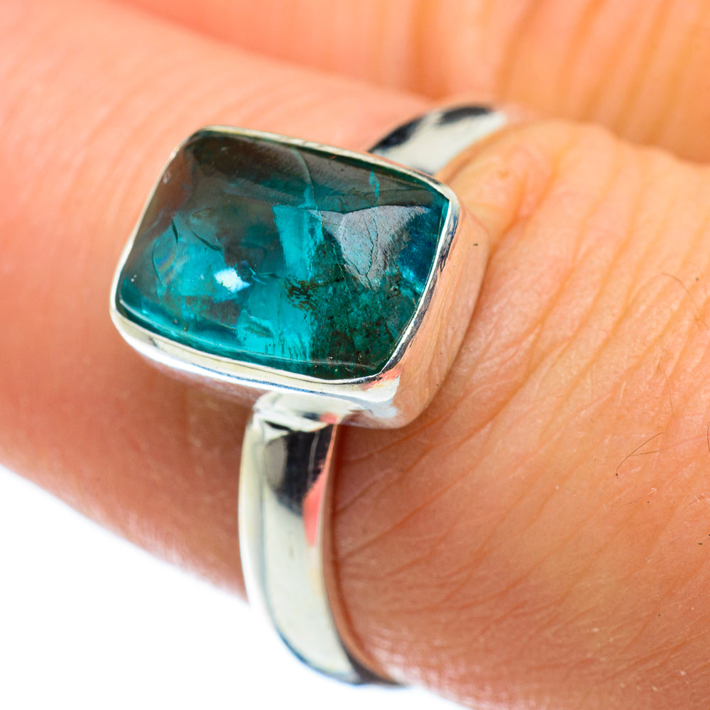 Blue Fluorite Rings handcrafted by Anasilvercos - RING47653