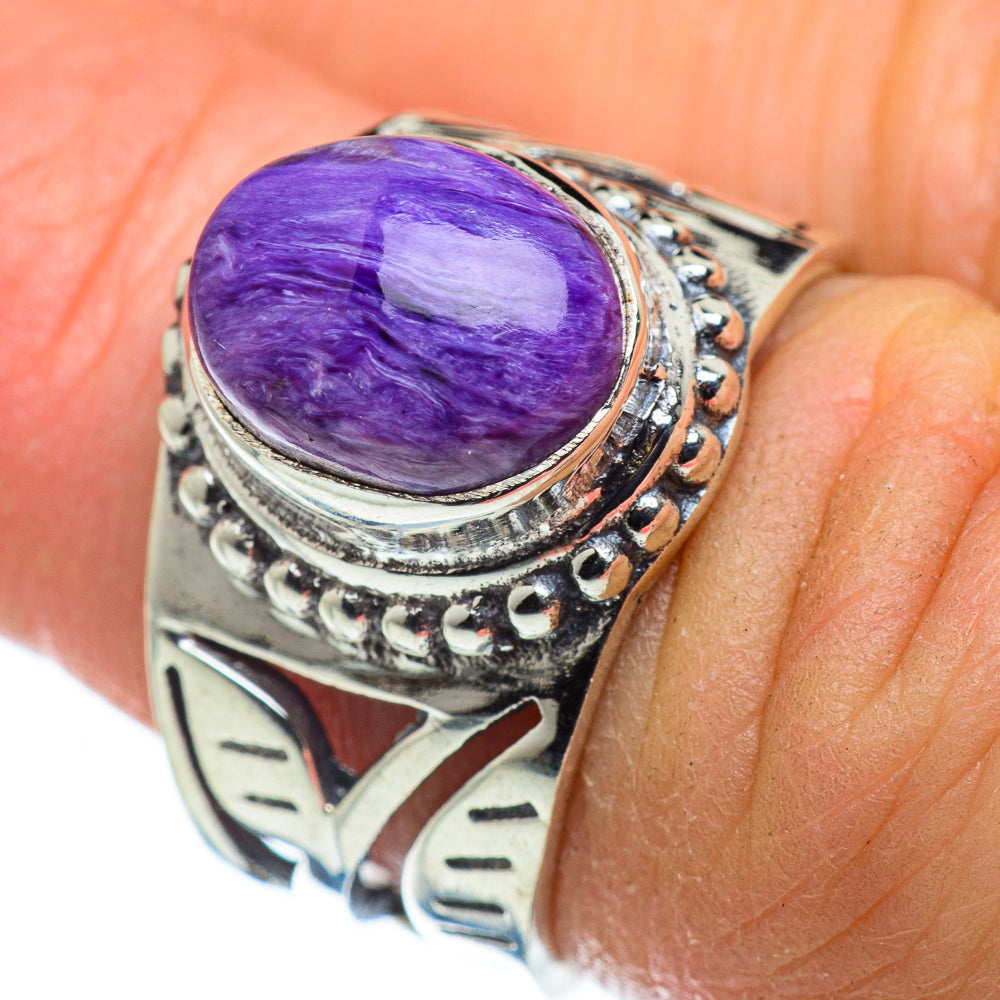 Charoite Rings handcrafted by Anasilvercos - RING47698
