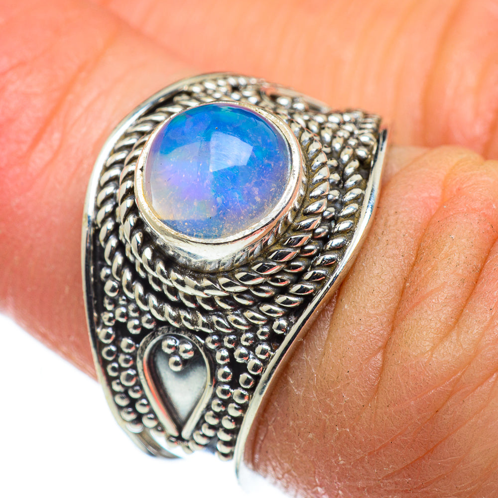 Ethiopian Opal Rings handcrafted by Anasilvercos - RING47703