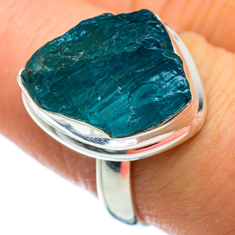 Blue Fluorite Rings handcrafted by Anasilvercos - RING47707