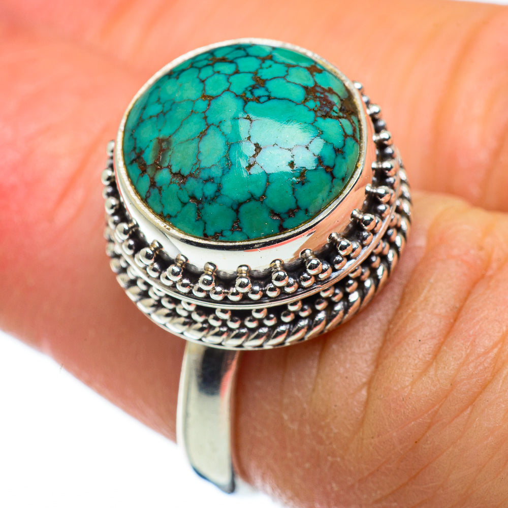 Tibetan Turquoise Rings handcrafted by Anasilvercos - RING47714