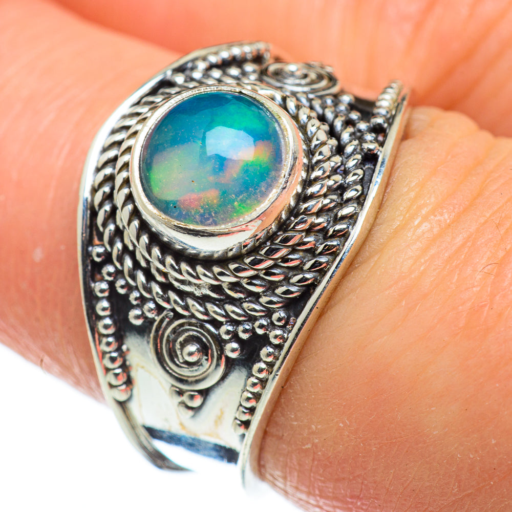 Ethiopian Opal Rings handcrafted by Anasilvercos - RING47759
