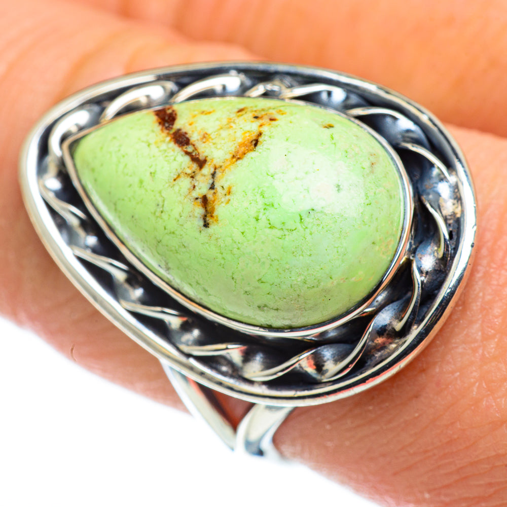 Lemon Chrysoprase Rings handcrafted by Anasilvercos - RING47762