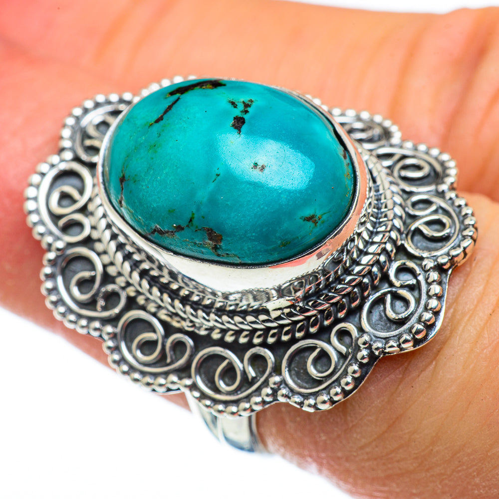 Tibetan Turquoise Rings handcrafted by Anasilvercos - RING47848