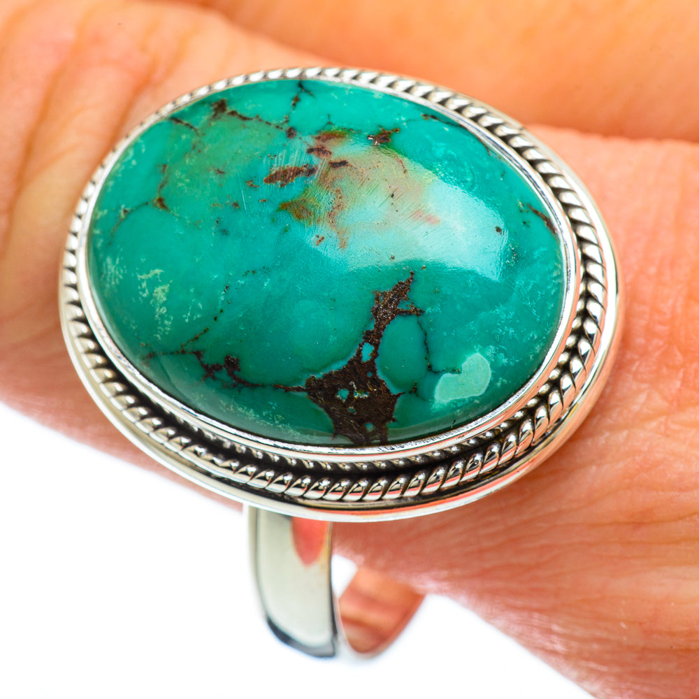 Tibetan Turquoise Rings handcrafted by Anasilvercos - RING47928
