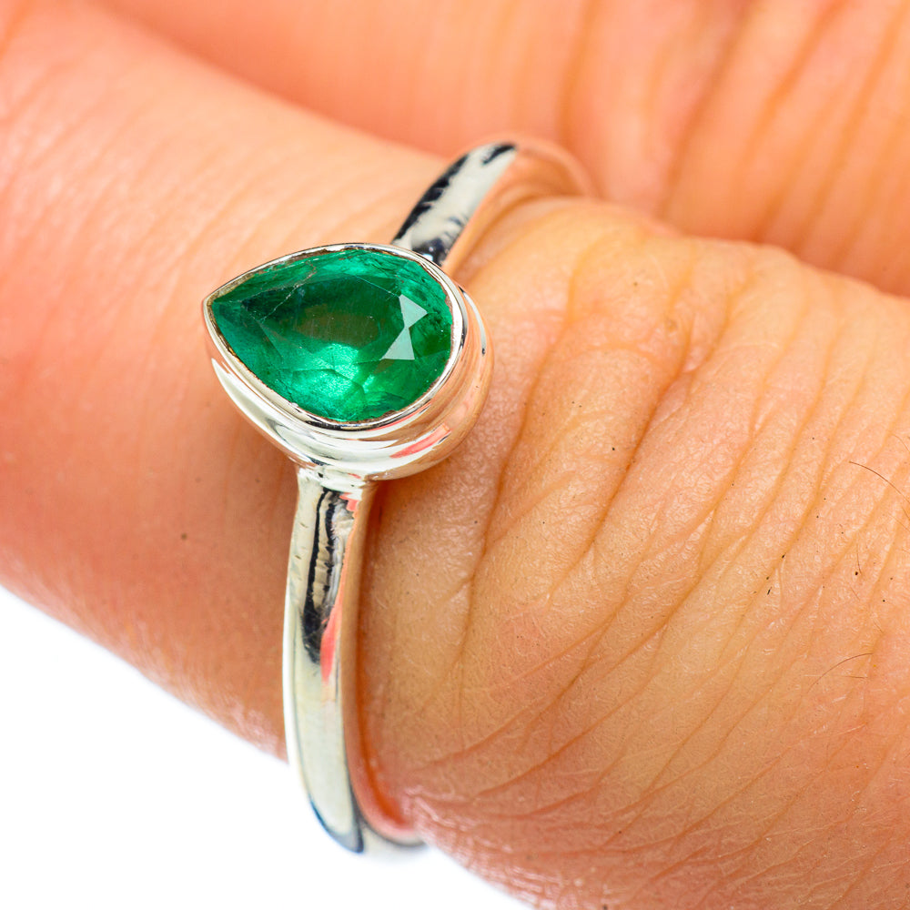 Zambian Emerald Rings handcrafted by Anasilvercos - RING47930