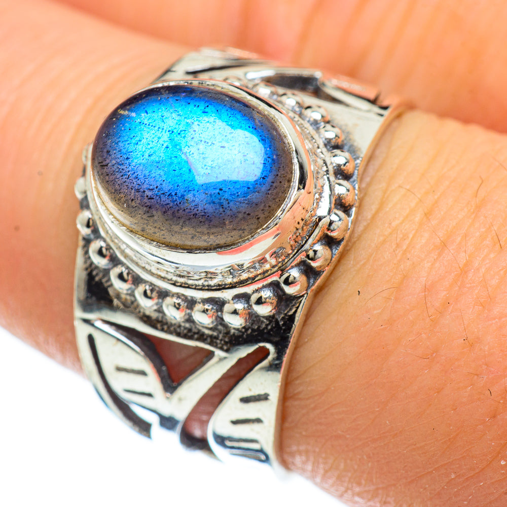Labradorite Rings handcrafted by Anasilvercos - RING47956