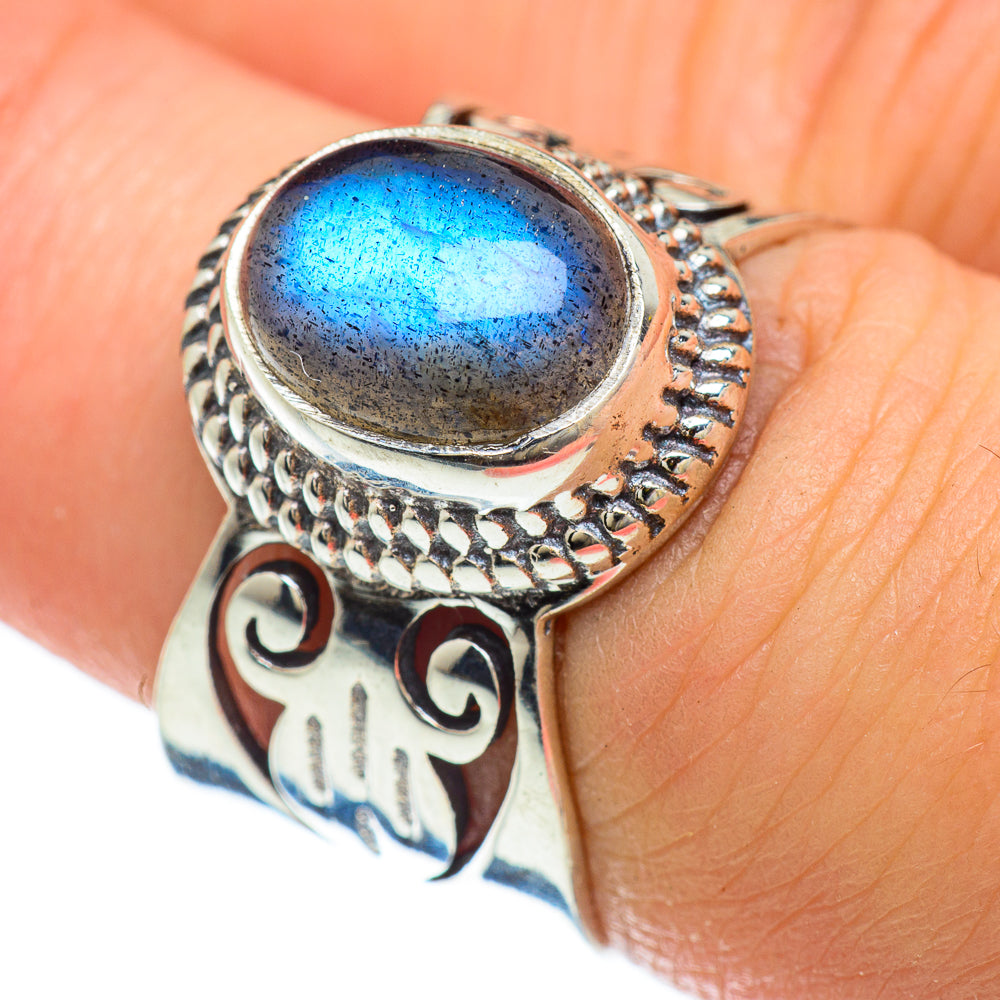 Labradorite Rings handcrafted by Anasilvercos - RING48061