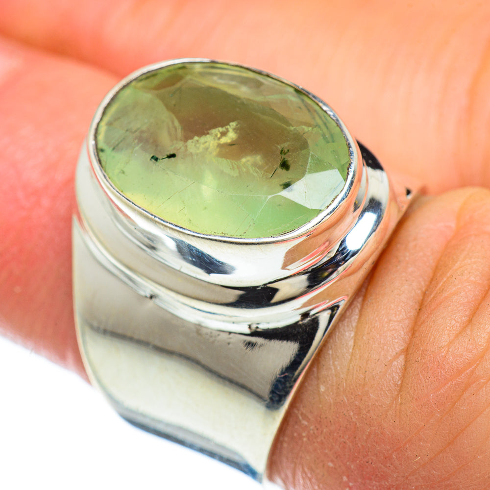 Prehnite Rings handcrafted by Anasilvercos - RING48063