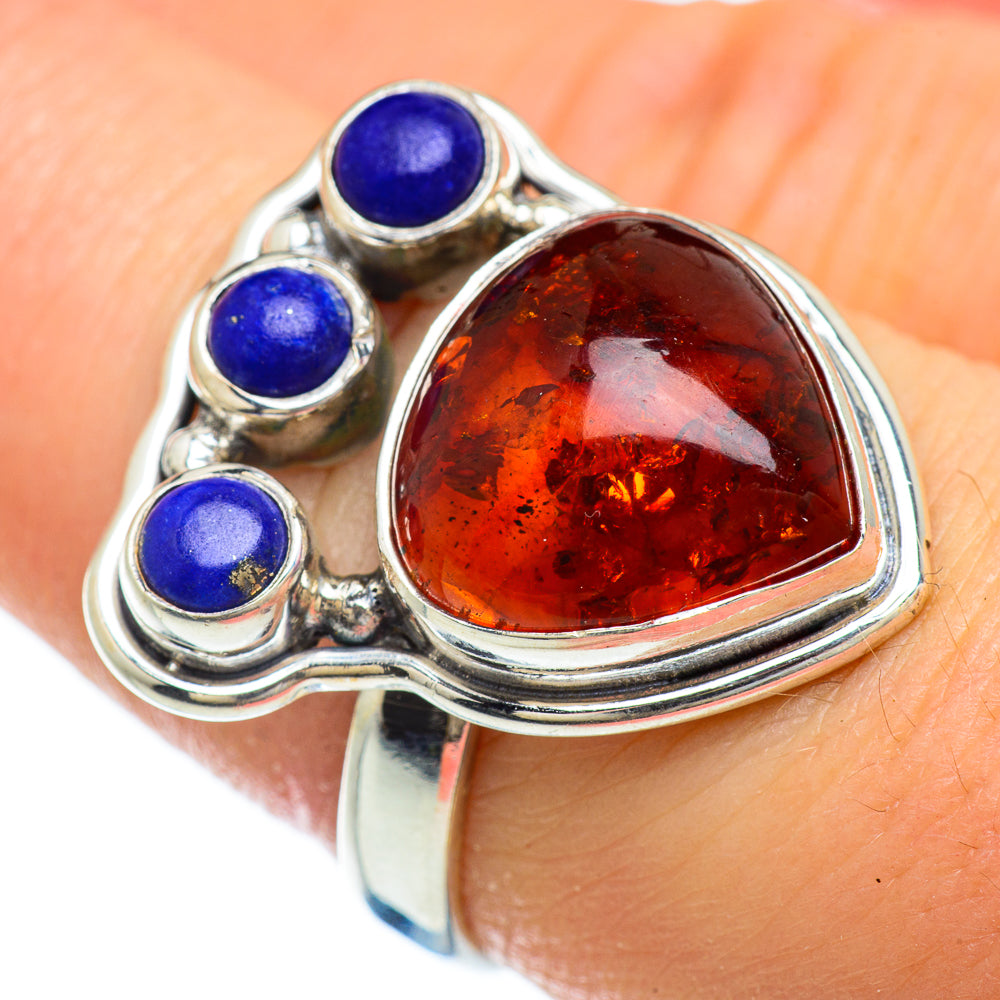 Baltic Amber Rings handcrafted by Anasilvercos - RING48070