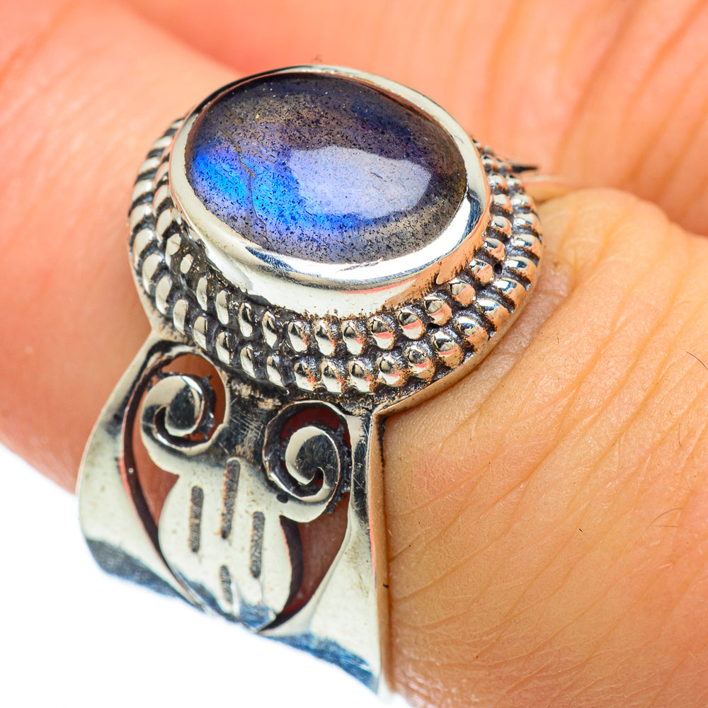 Labradorite Rings handcrafted by Anasilvercos - RING48086
