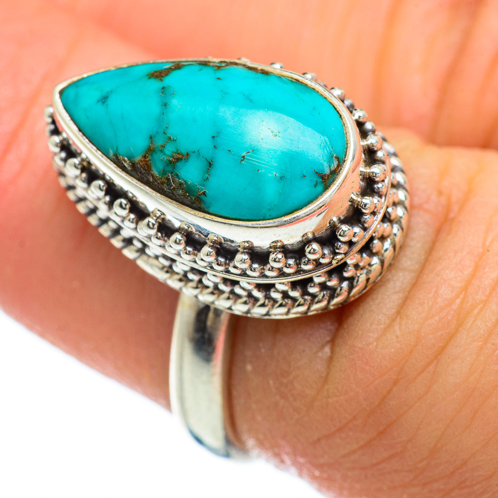 Tibetan Turquoise Rings handcrafted by Anasilvercos - RING48113