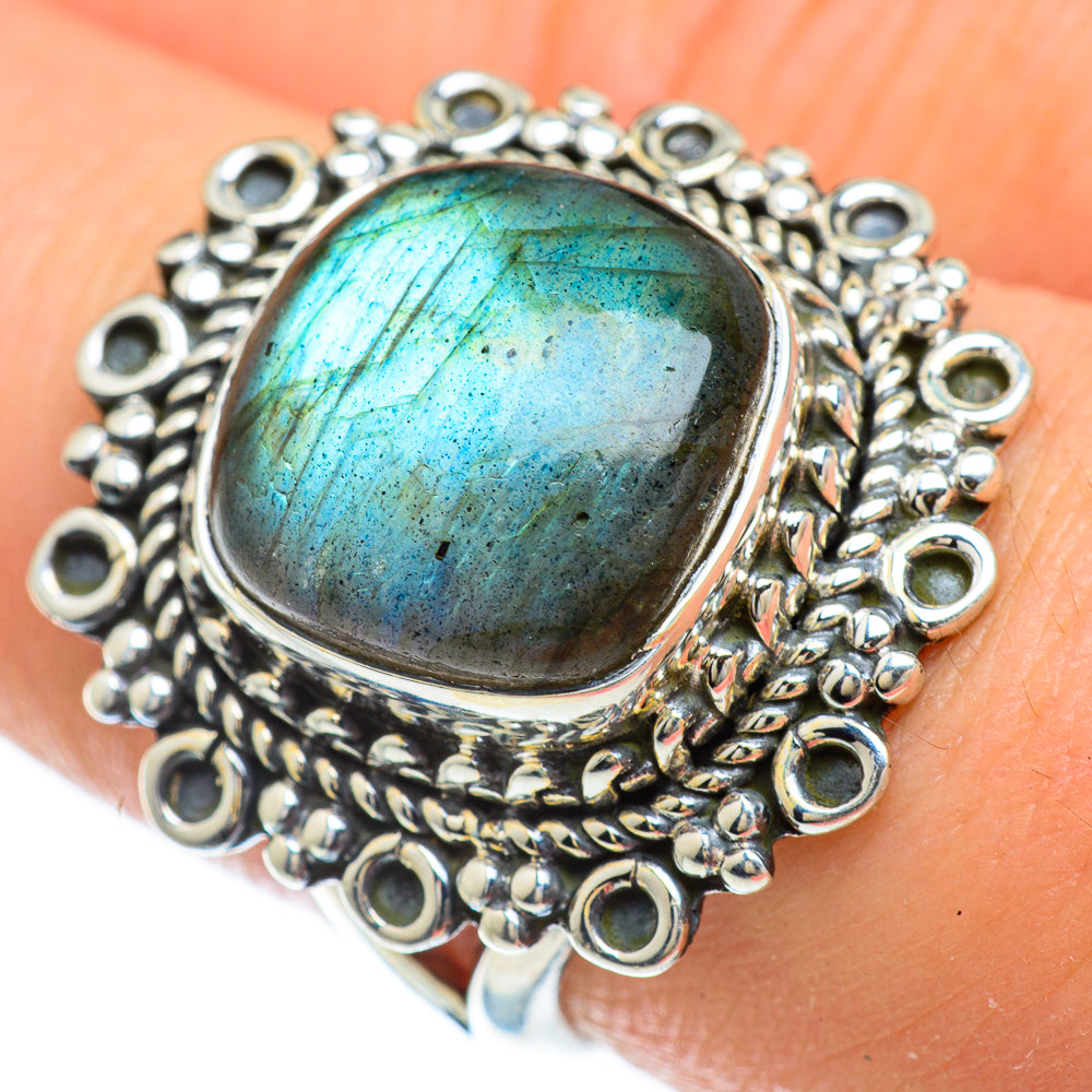 Labradorite Rings handcrafted by Anasilvercos - RING48118