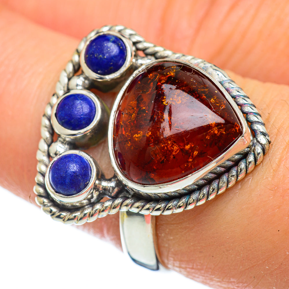 Baltic Amber Rings handcrafted by Anasilvercos - RING48128