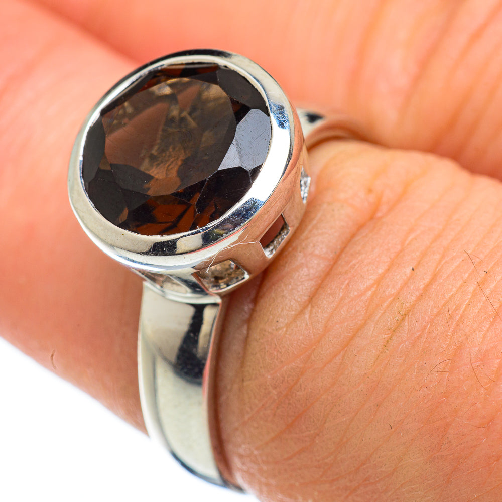 Smoky Quartz Rings handcrafted by Anasilvercos - RING48155
