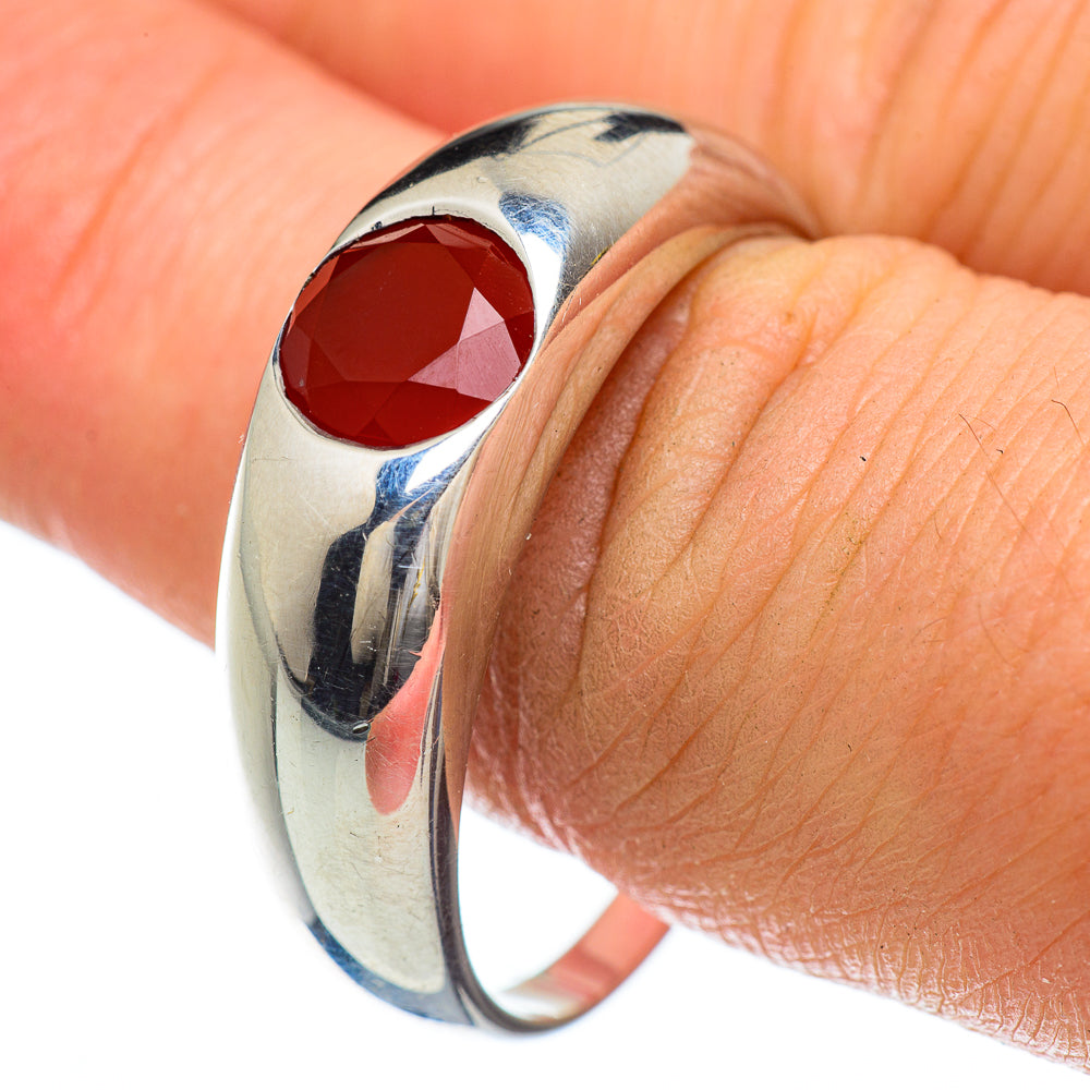 Red Onyx Rings handcrafted by Anasilvercos - RING48159