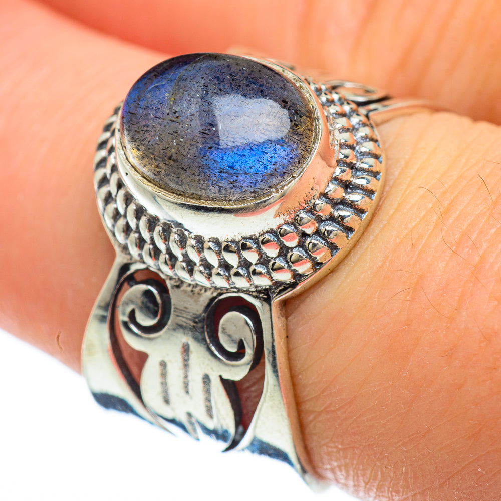 Labradorite Rings handcrafted by Anasilvercos - RING48176