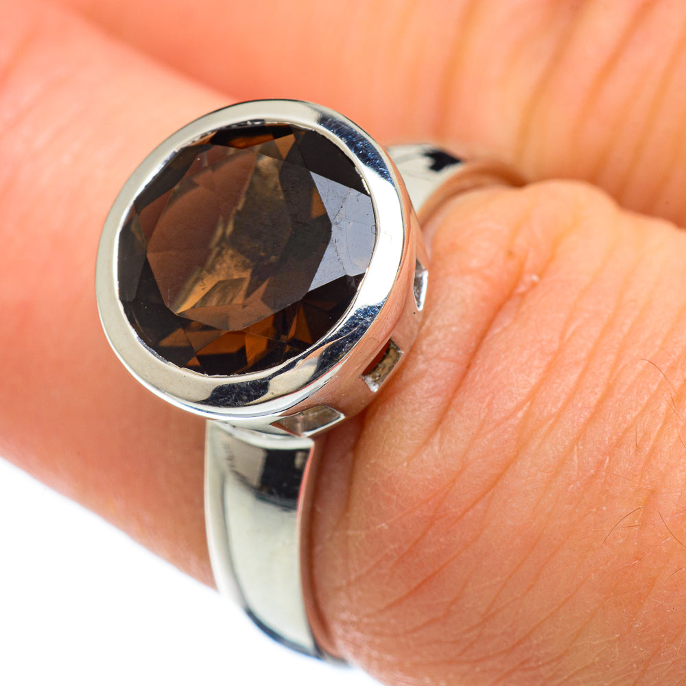 Smoky Quartz Rings handcrafted by Anasilvercos - RING48182