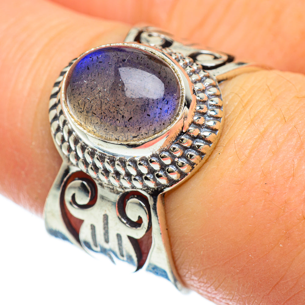 Labradorite Rings handcrafted by Anasilvercos - RING48204