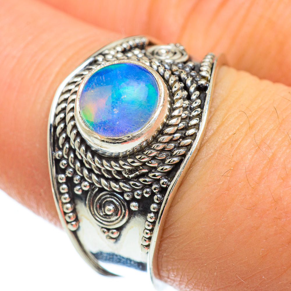 Ethiopian Opal Rings handcrafted by Anasilvercos - RING48221