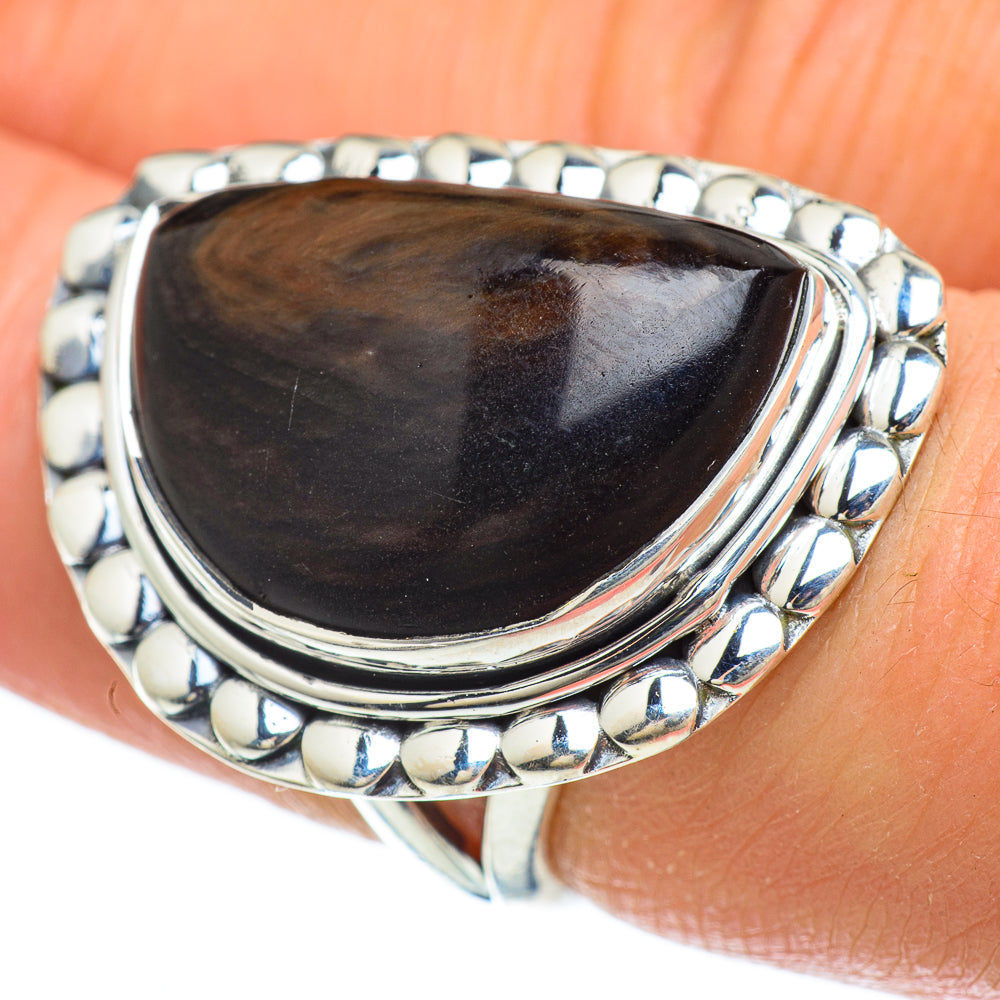 Brown Agate Rings handcrafted by Anasilvercos - RING48288