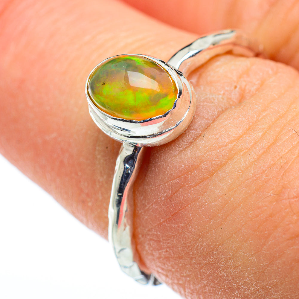 Ethiopian Opal Rings handcrafted by Anasilvercos - RING48321