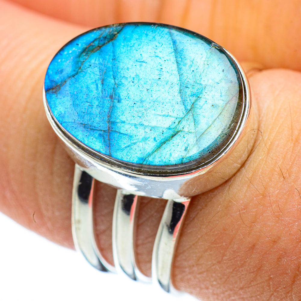 Labradorite Rings handcrafted by Anasilvercos - RING48328