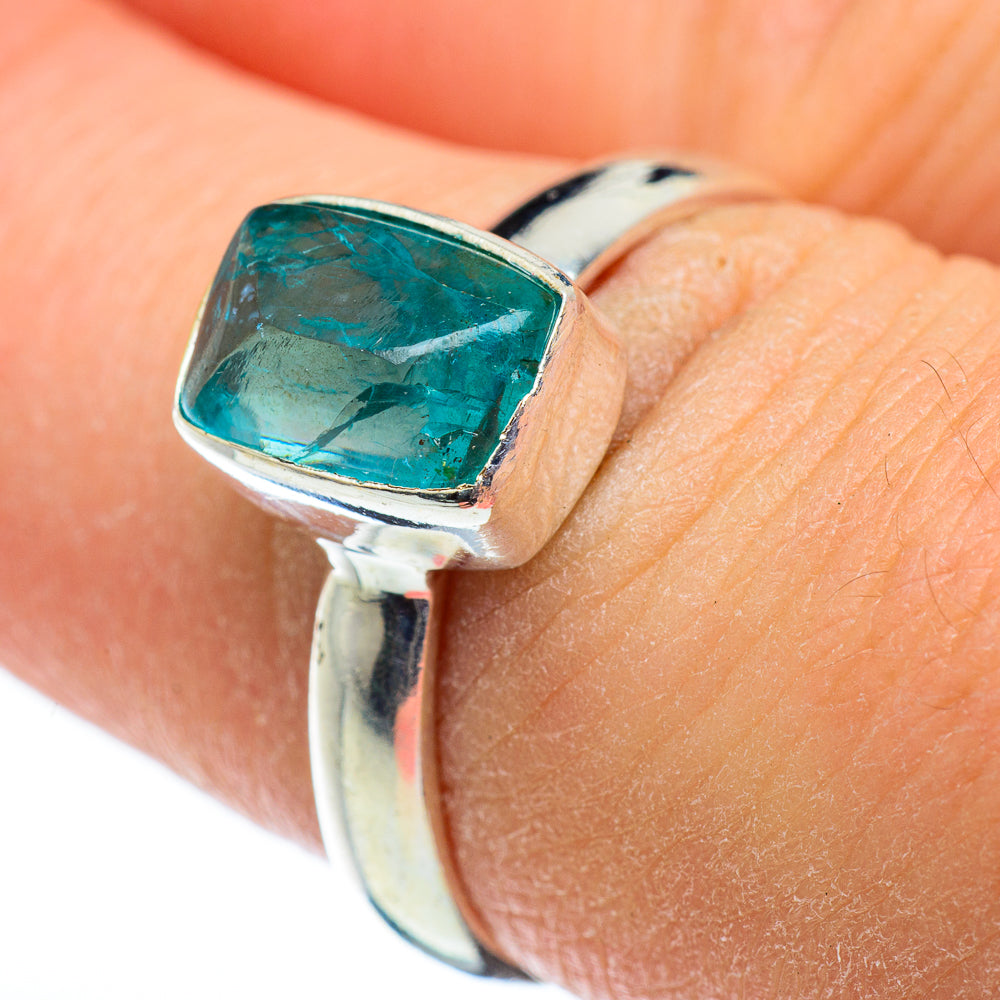 Blue Fluorite Rings handcrafted by Anasilvercos - RING48330