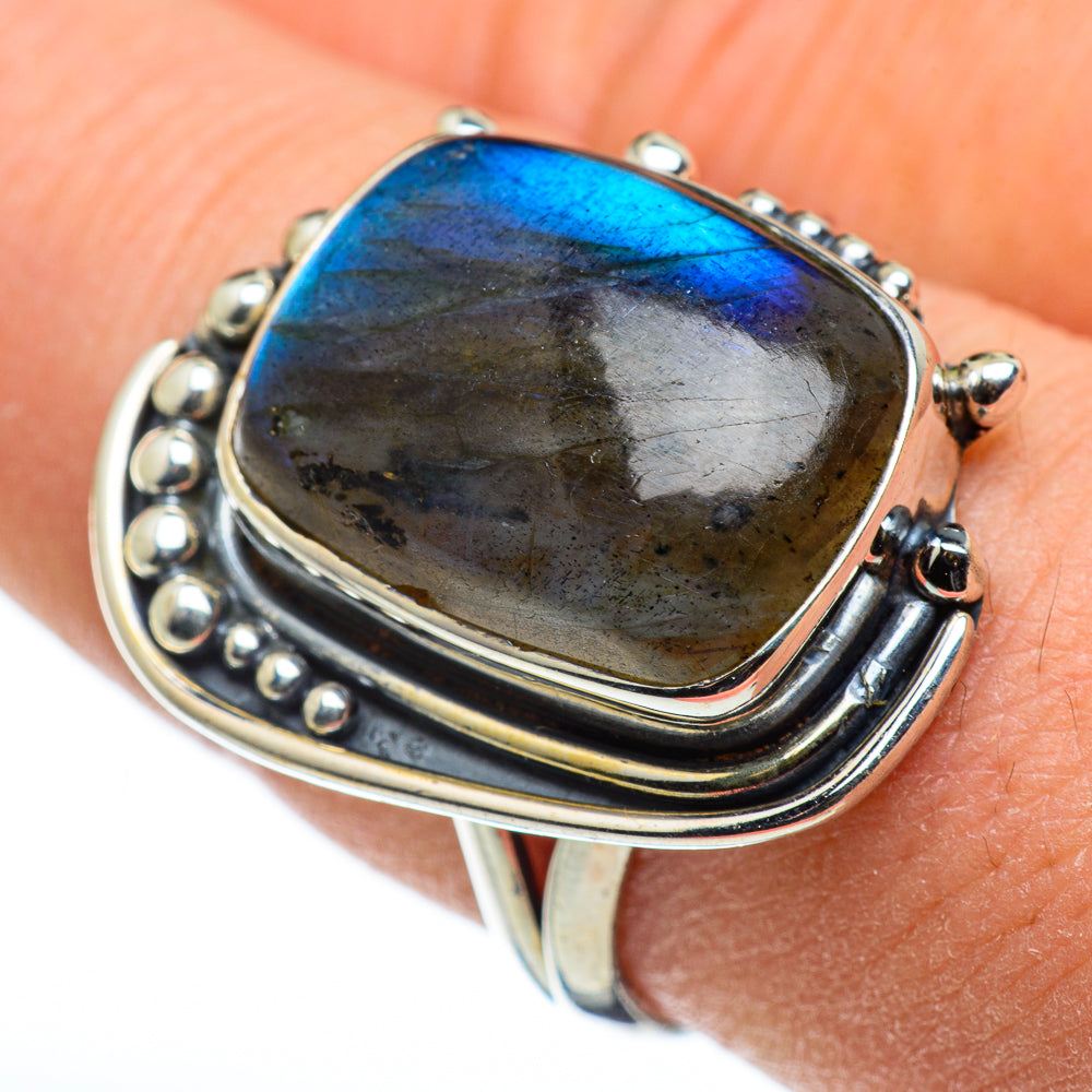 Labradorite Rings handcrafted by Anasilvercos - RING48428