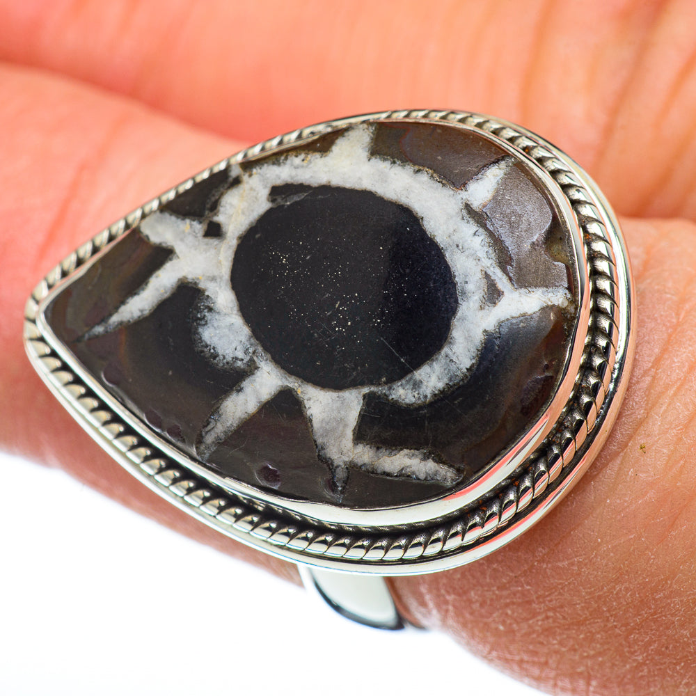Septarian Nodule Rings handcrafted by Anasilvercos - RING48434