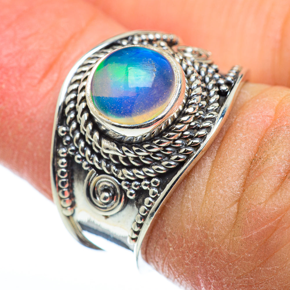 Ethiopian Opal Rings handcrafted by Anasilvercos - RING48448