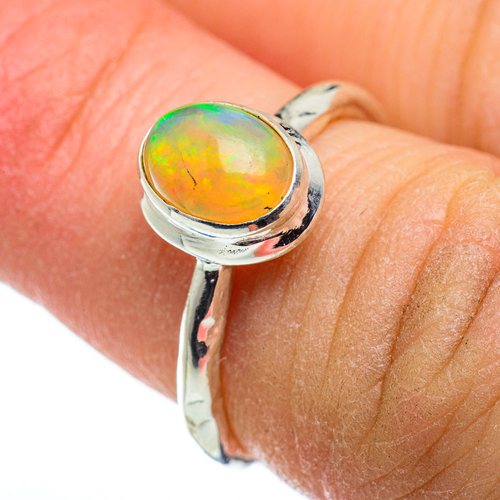 Ethiopian Opal Rings handcrafted by Anasilvercos - RING48449