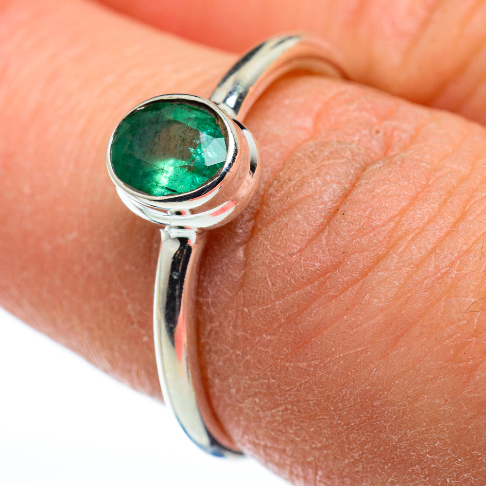 Zambian Emerald Rings handcrafted by Anasilvercos - RING48460