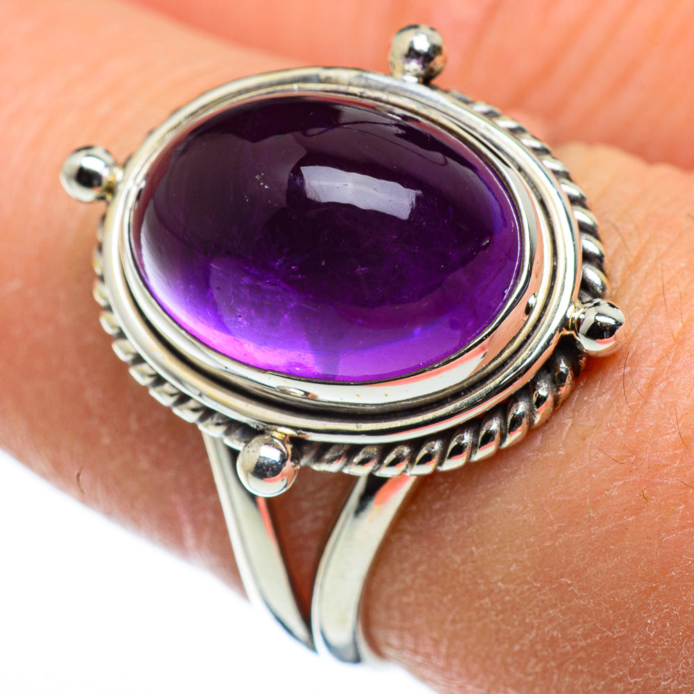 Amethyst Rings handcrafted by Anasilvercos - RING48471
