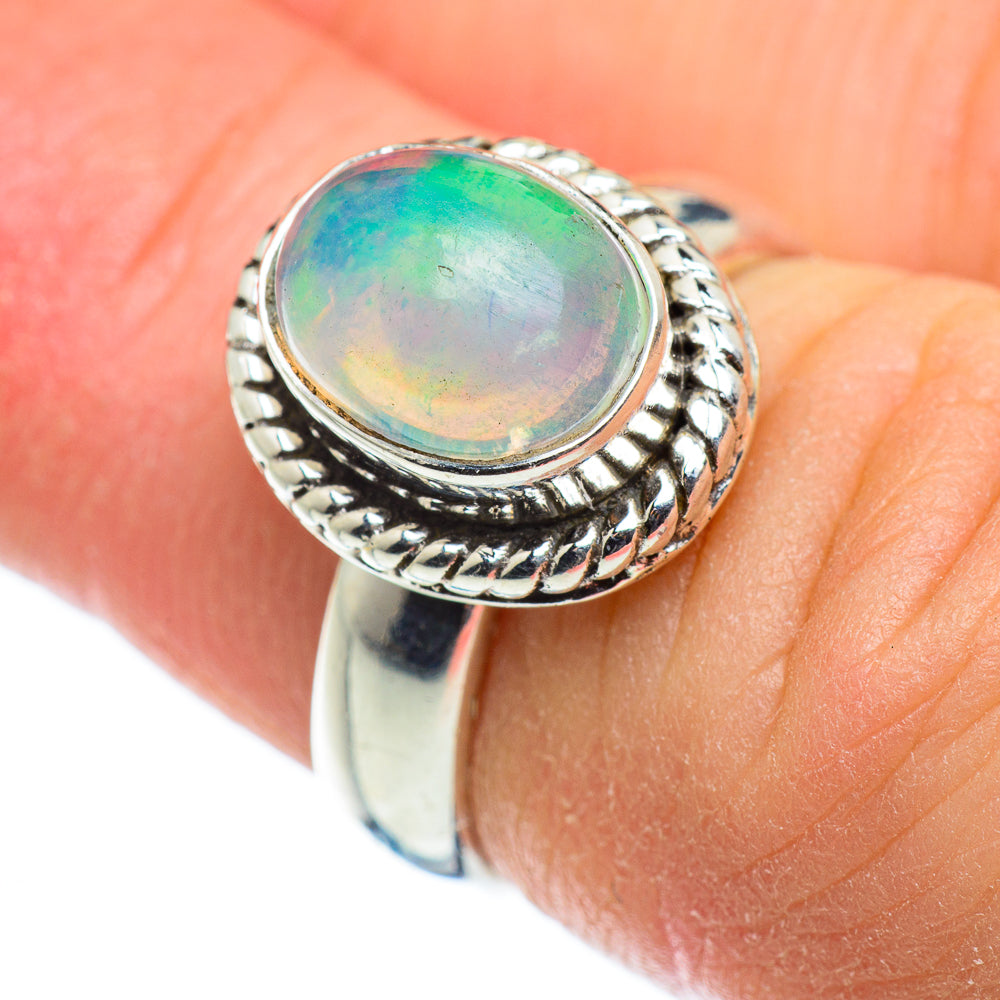 Ethiopian Opal Rings handcrafted by Anasilvercos - RING48478