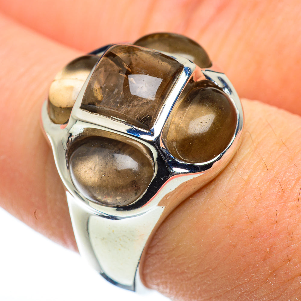 Smoky Quartz Rings handcrafted by Anasilvercos - RING48519
