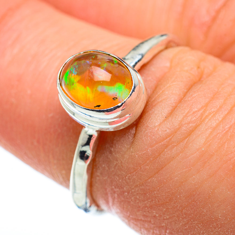 Ethiopian Opal Rings handcrafted by Anasilvercos - RING48532