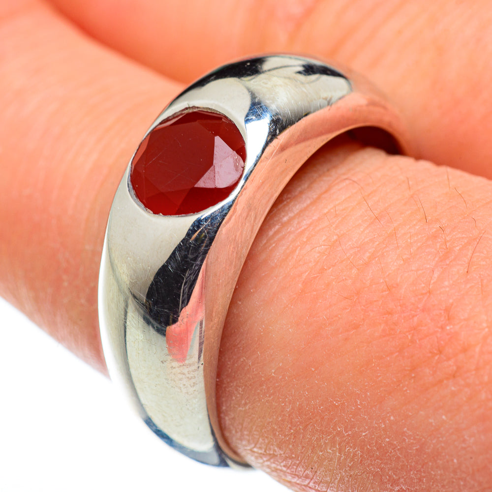 Red Onyx Rings handcrafted by Anasilvercos - RING48545
