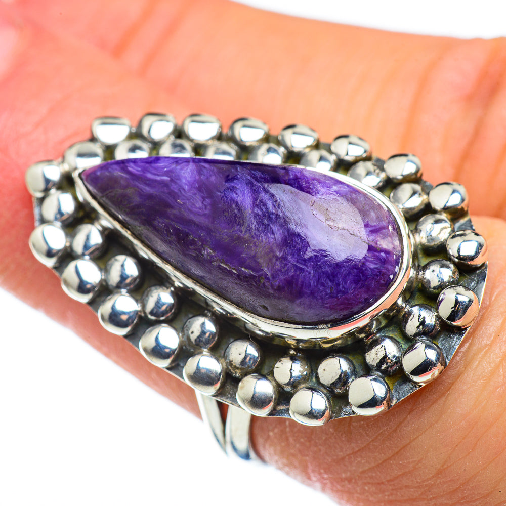 Charoite Rings handcrafted by Anasilvercos - RING48613