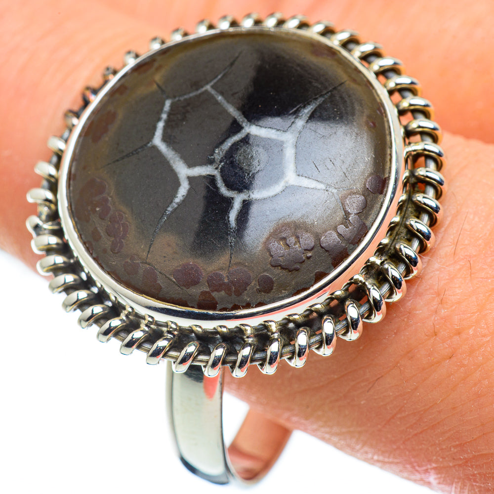 Septarian Geode Rings handcrafted by Anasilvercos - RING48616