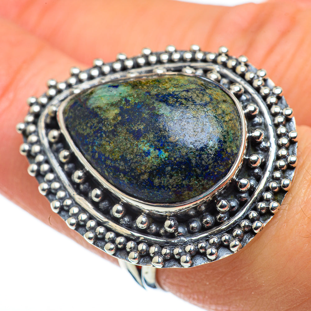 Azurite Rings handcrafted by Anasilvercos - RING48656